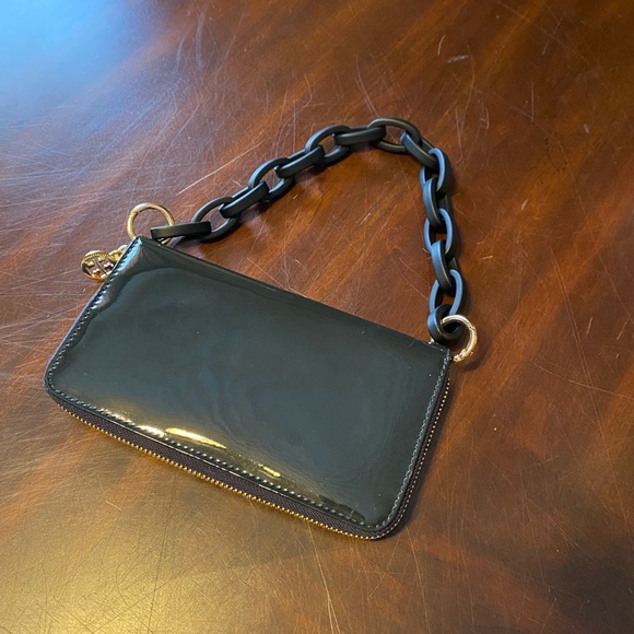 Tory Burch Black and Orange Clutch